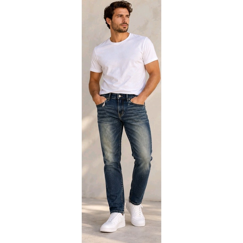 GUESS Men's Tapered Fit Jeans 30x30 Dark Wash Y2K Designer Denim NWT